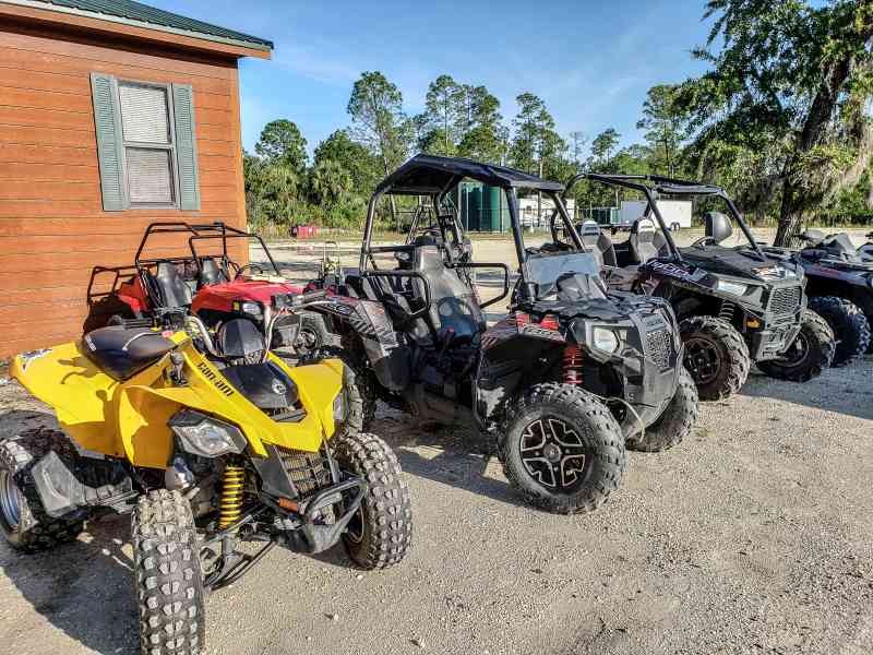 ATV's lined up