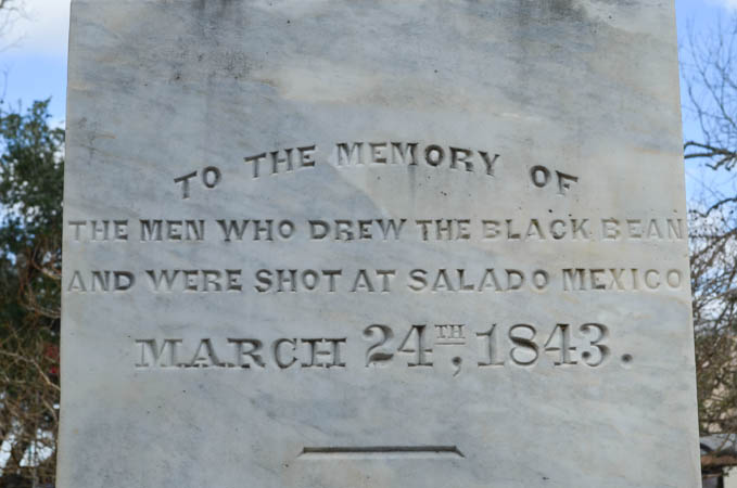 black bean monument, La Grange Texas
