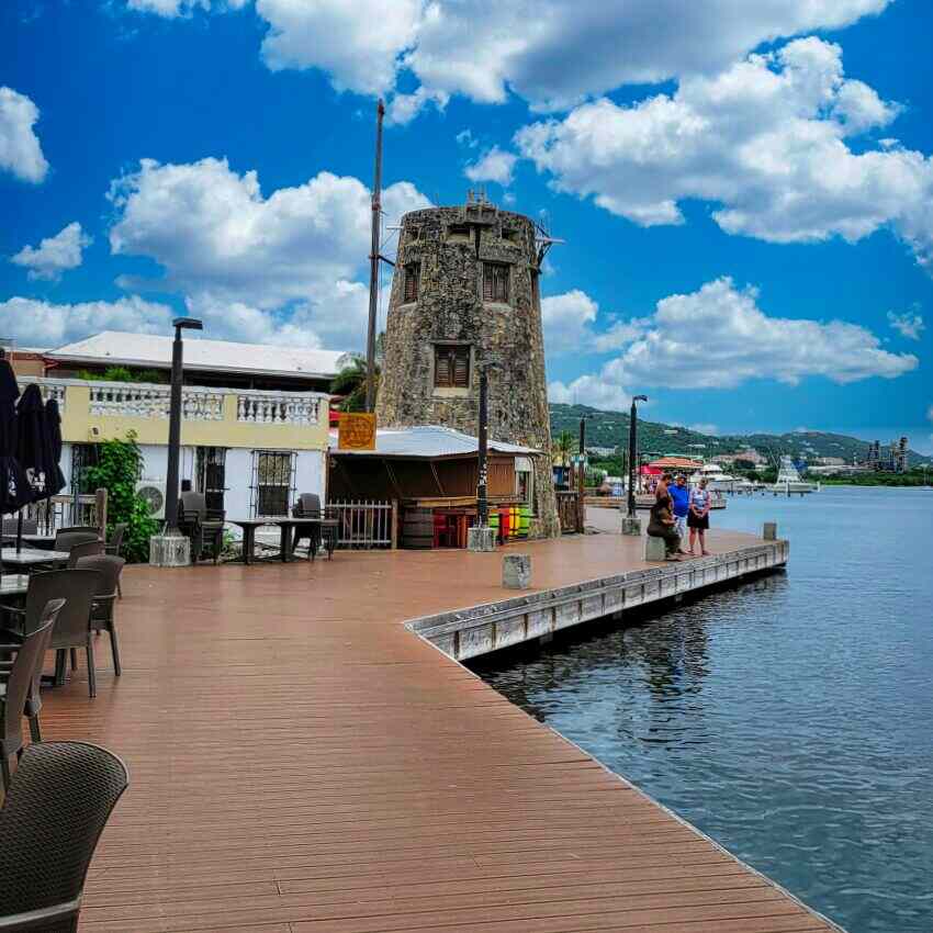 The boardwalk at  Christiansted St Croix USVI
