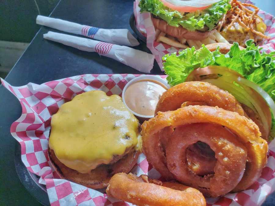 Burgers at betty Bombers Savannah Ga