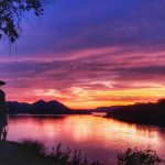 Cowboy Statue on the Missouri River in Montana