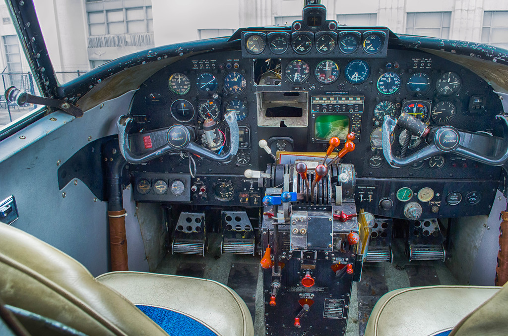 cockpit of Lockheed Lodestar Air Terminal Museum