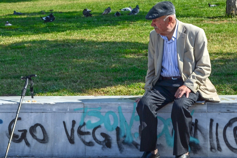 Old man in a park