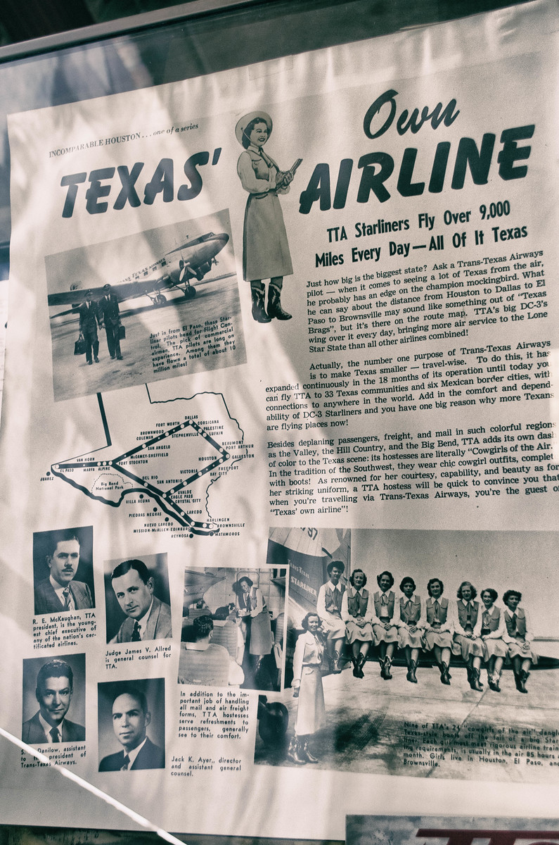 Trans Texas Airlines Poster Air Terminal Museum