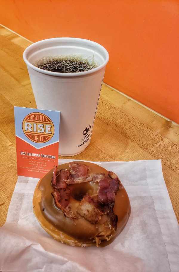 Maple Bacon Donut Rise Bisquits and Donuts