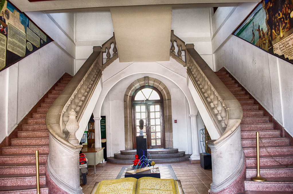 grand staircase inside old city hall Juarez Mexico