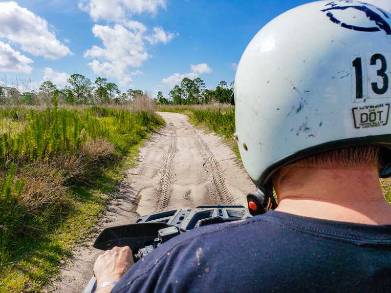 riding on the trails