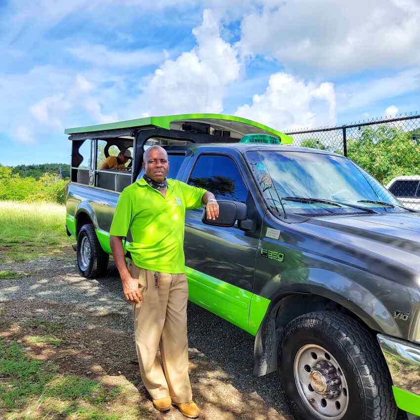 Safari Truck and driver on St John US Virgin Islands
