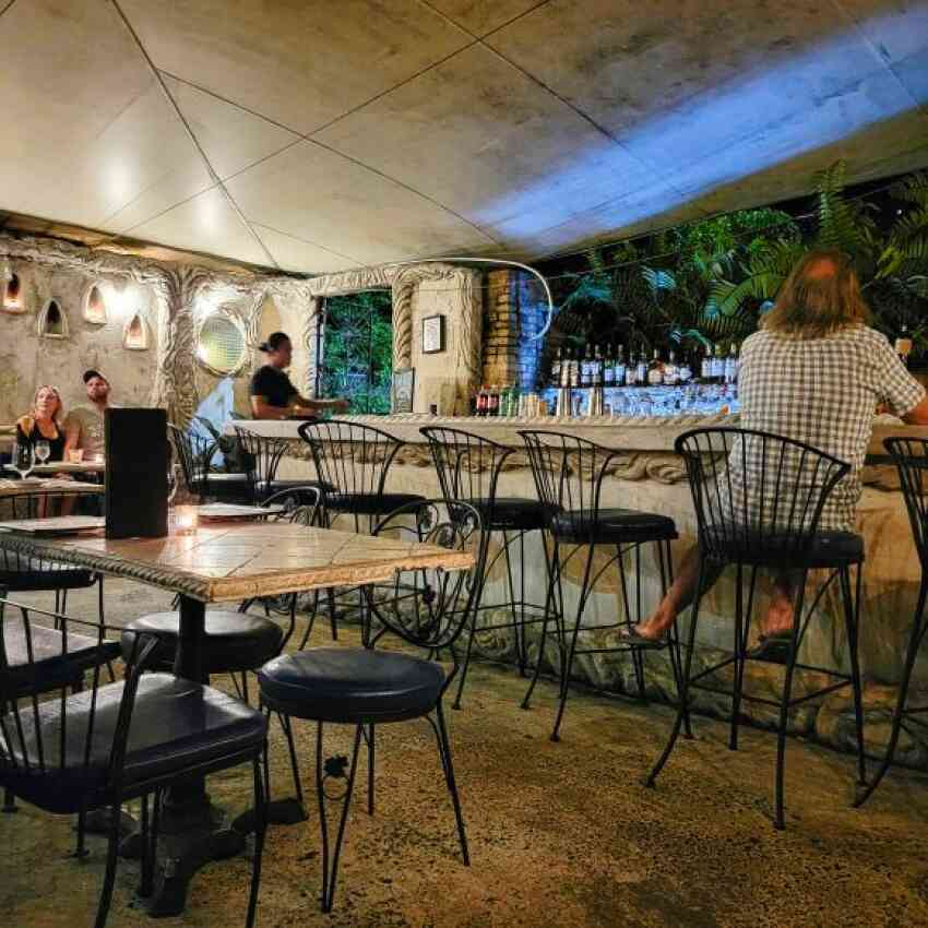 The bar at Savant restaurant St Croix US Virgin Islands