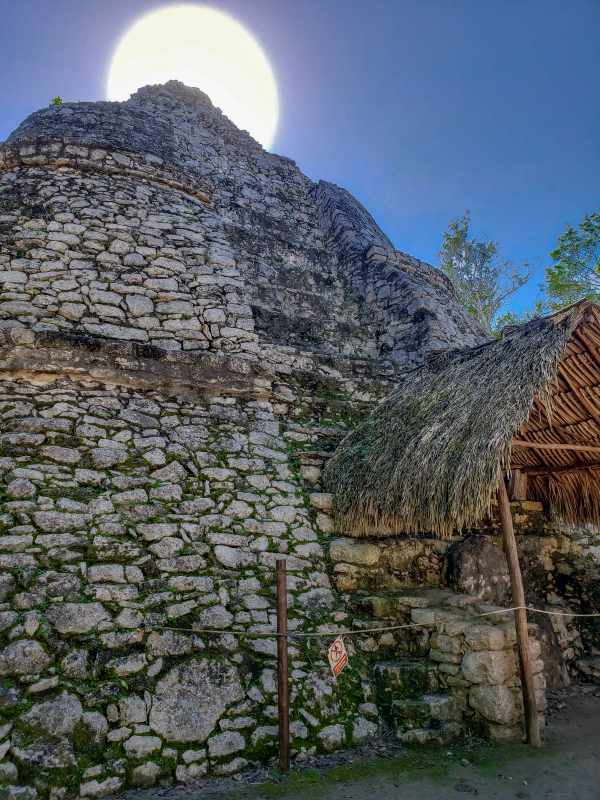 The Observatory at Coba Mayan Ruins Mexico copyright @thetravellingfool.com