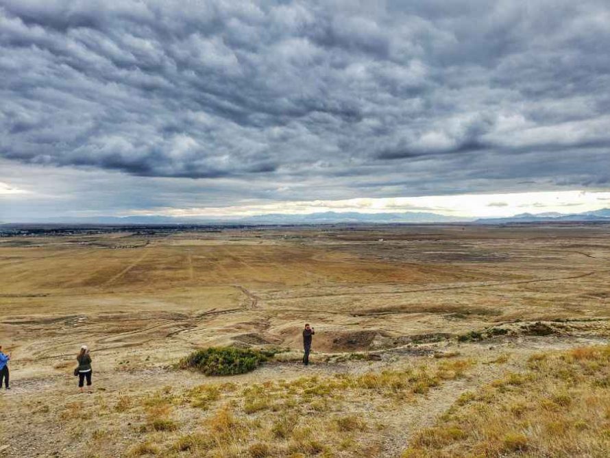 View from the top of First Peoples Buffalo Jump State Park Montana